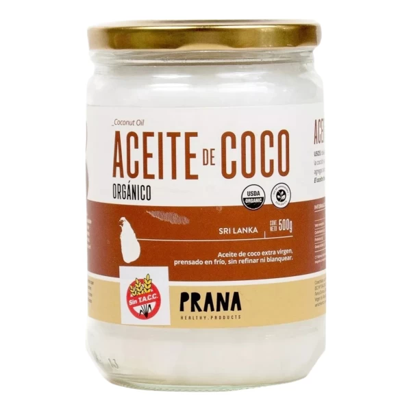 Aceite De Coco Virgen Prana 500g Orgánico