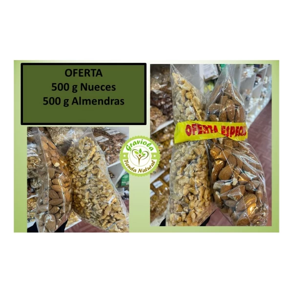 Mix Frutos Secos 500g Nueces + 500g Almendras Graviola - Imagen 3