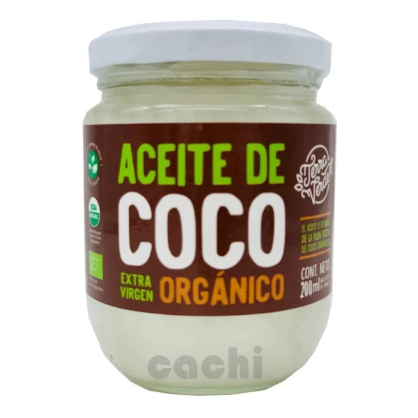 Aceite De Coco Terra Verde 200 Ml Orgánico Extra Virgen