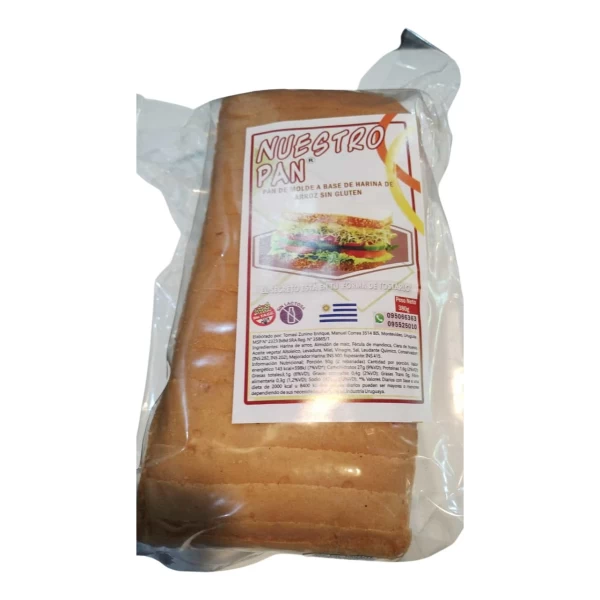 Pan Sin Gluten Y Sin Lactosa 380 G - Graviola