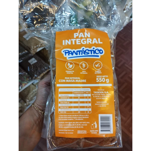 Pan Molde 100% Integral Masamadre Vegano Pantastico X 3uni - Imagen 2