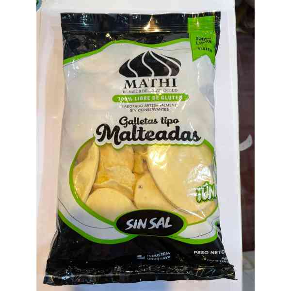 Galletas tipo malteadas mathi sin gluten sin sal