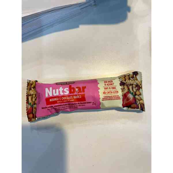 Barrita nutsbar morango y chocolate blanco, sin gluten