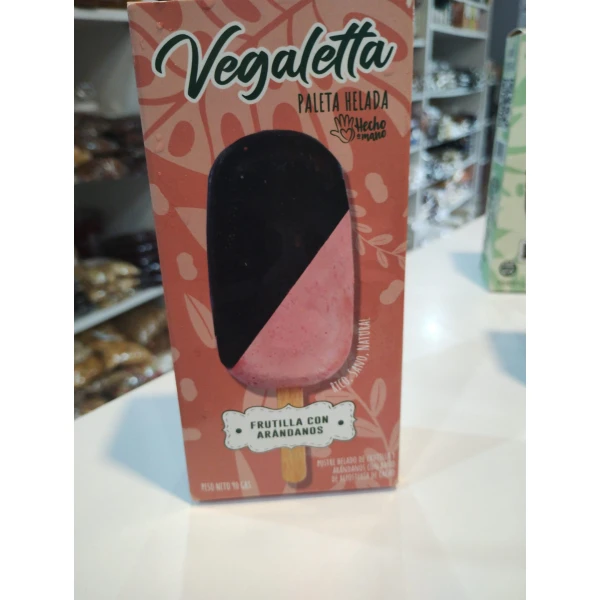 Paleta Vegaletta Sabor Frutilla con Arandanos