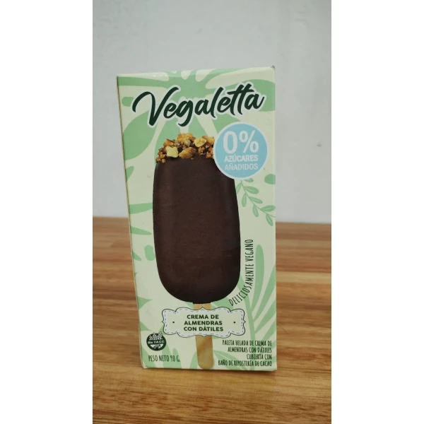 Paleta Vegaletta Sabor Crema de Almendras con Dátiles 0% Azúcar