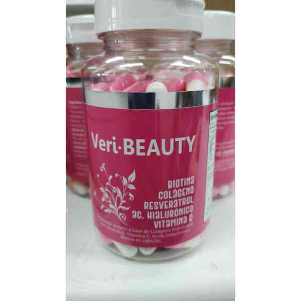 Colágeno Tipo I Con Ácido Hialurónico Vitamina c, Biotina y Resveratrol 120 Capsulas Veri BEAUTY