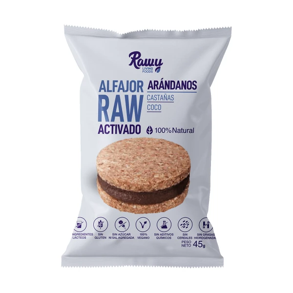 Alfajor Raw Activado de Arándanos