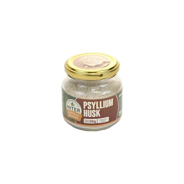 Psyllium Husk en Polvo sin Gluten NITER 50 gr