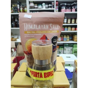 Sal del himalaya con limón 400g + Molinillo