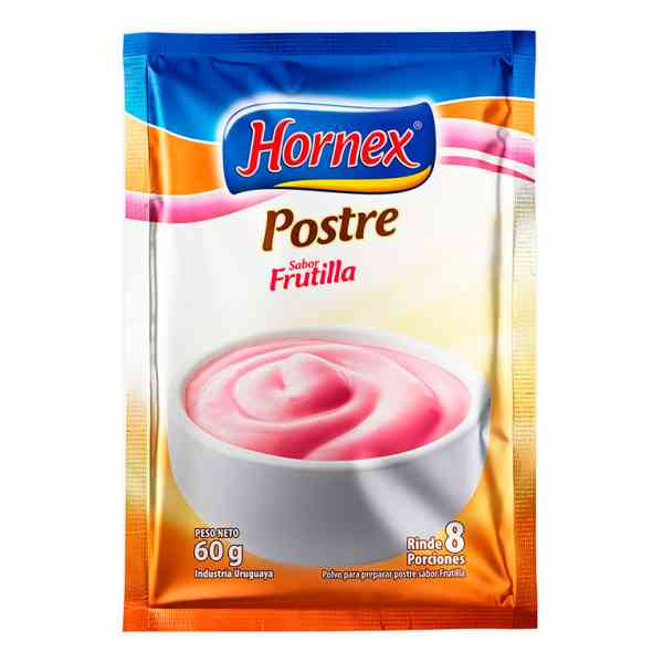 Postre sabor frutilla 8 porciones - Hornex