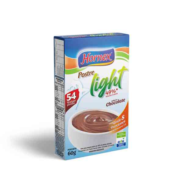 Postre light sabor chocolate 8 porciones - Hornex