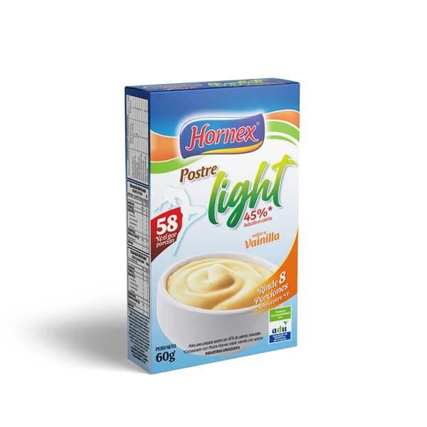 Postre light sabor vainilla 8 porciones - Hornex