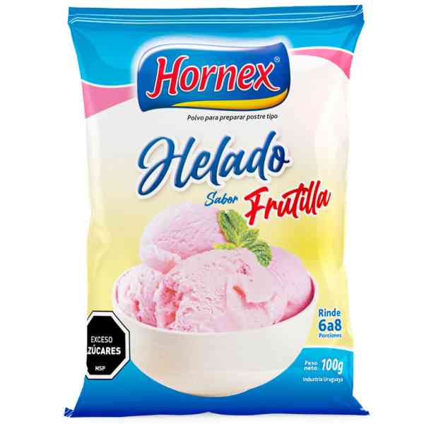 Helado sabor frutilla 6-8 porciones - Hornex