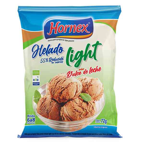 Helado light sabor dulce de leche 6-8 porciones - Hornex
