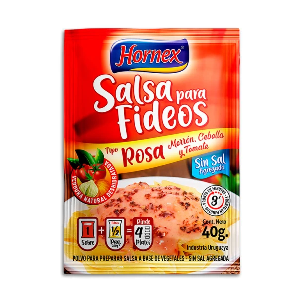 Salsa para fideos rosa 4 porciones - Hornex