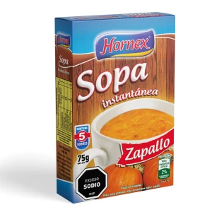 Sopa instantánea sabor zapallo - Hornex