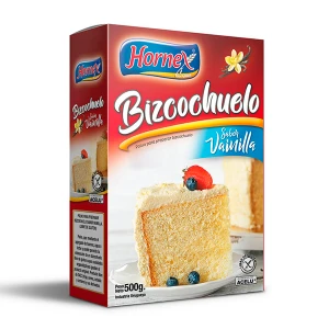 Premezcla de bizcochuelo sabor vainilla 500g - Hornex