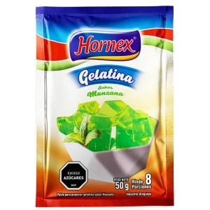 Gelatina sabor Manzana 8 porciones  - Hornex