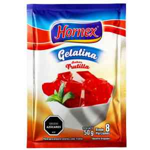 Gelatina sabor Frutilla 8 porciones  - Hornex
