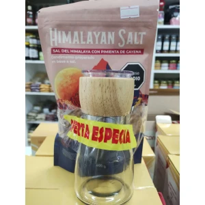 Sal del himalaya con cayena 400g + Molinillo