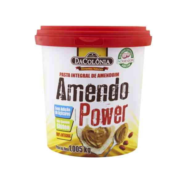Mantequilla De Maní Amendo Power 1KG Sin gluten - Sin azucar
