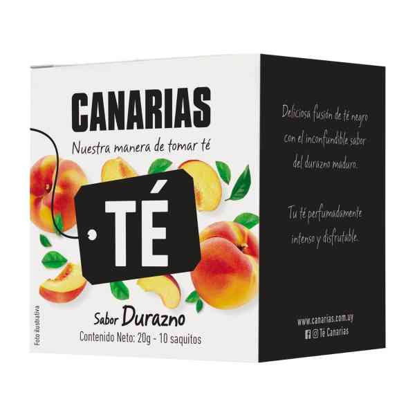 Té Negro Sabor Durazno CANARIAS x10 Sobres - Apto para celiacos