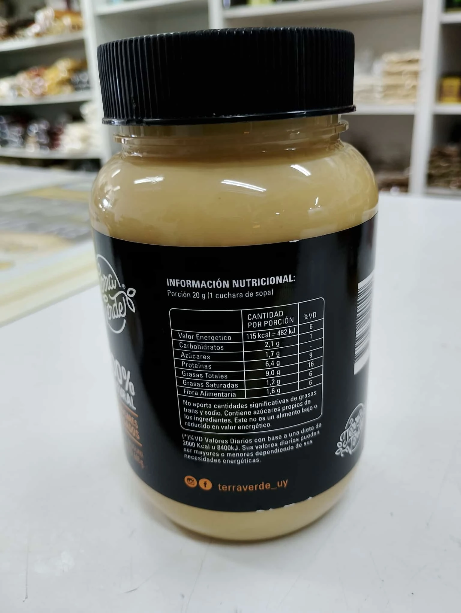 Mantequilla de maní proteica 600g - Terra verde - Imagen 3