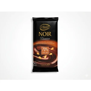 Chocolate Amargo con Almendra Enteras 70% de Cacao HAAS Noir Premium 100 gr