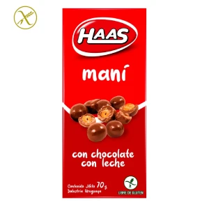 Mani haasa con chocolate y leche 70g - sin gluten