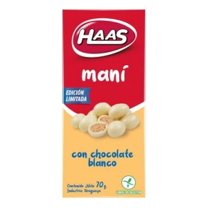 Mani haas con chocolate blanco 70g - sin gluten