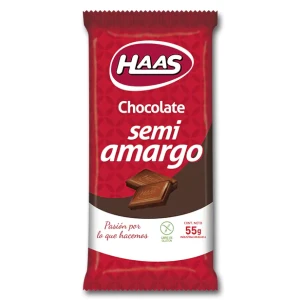 Chocolate haas semi amargo 55g