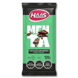 Chocolate haas semi amargo menta 120g - Sin gluten