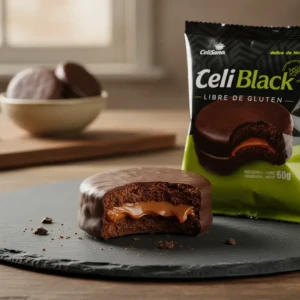 Alfajor De Dulce De Leche Celiblack Libre De Gluten 60 Gr