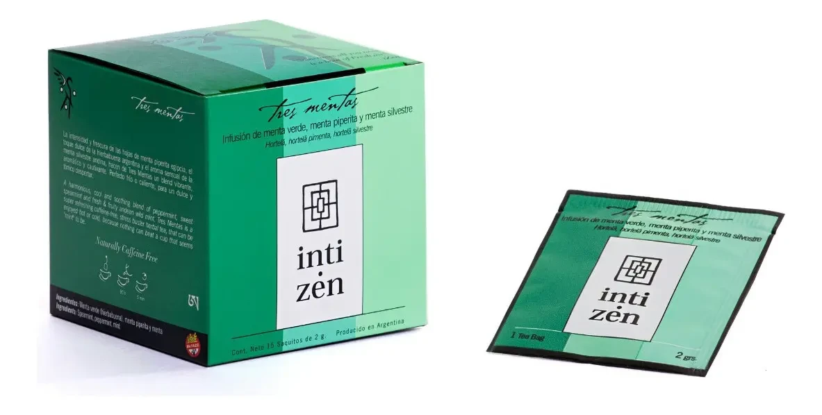Inti Zen Té En Saquitos Menta Verde Piperita Silvestre 30g S - Inti Zen